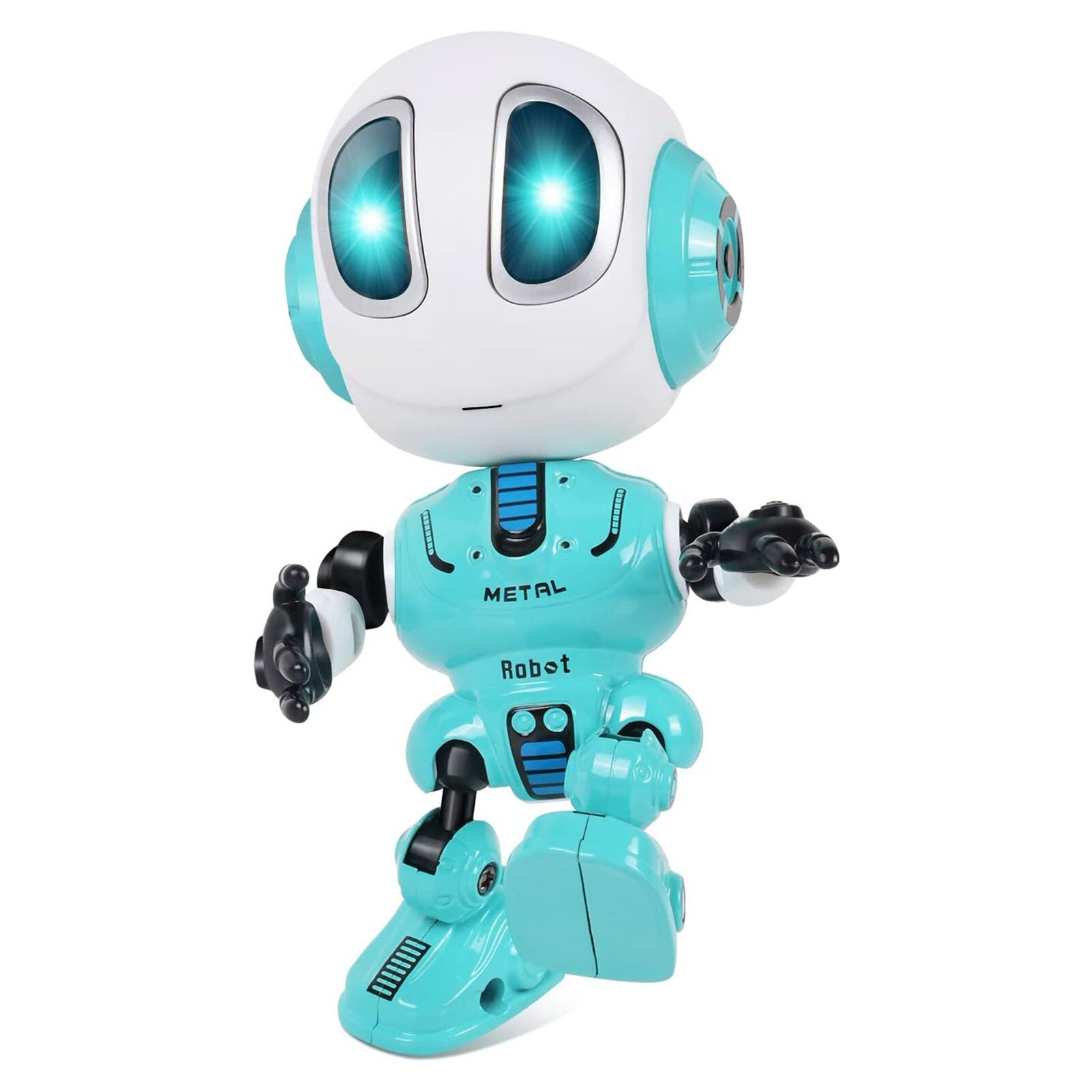 Robot parlant intelligent avec tête à vapeur, jouet à LED, en alliage, à monter soi-même, toucher électronique, lumière sonore amovible, meilleur pour enfants