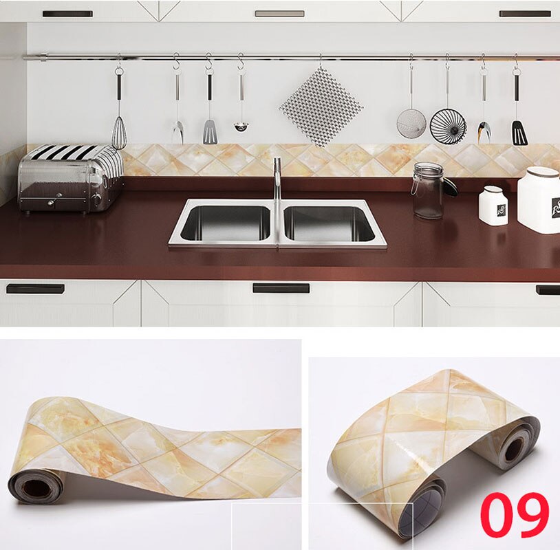 5M Self-Adhesive Baseboard Waterproof Living Room Bathroom Waistline Border Rustic Tile Wall Stickers Modern Wallpaper Borders: Silver