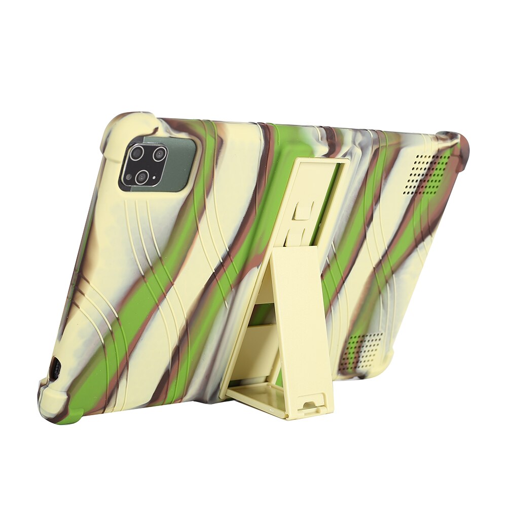 10.1 Inch Tablet Case - Kids Friendly Soft Silicone Adjustable Stand Cover for Android 9.0: Camouflage