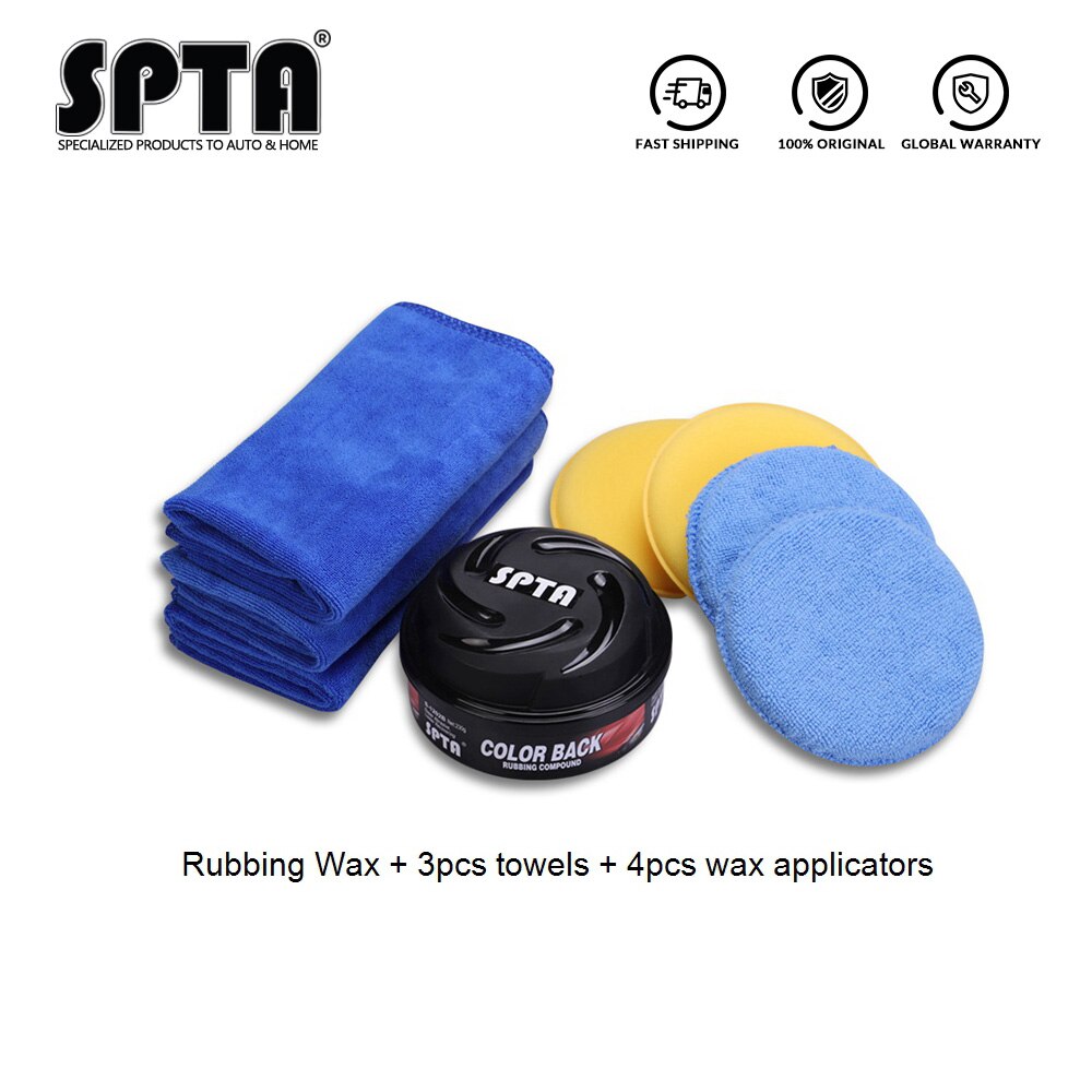 SPTA 230g Carnauba car wax ,Polish Car Wax, Color Back Rubbing Compound Wax Scratch Removal Enhance Color Waterproof: Rubbing Compound Set