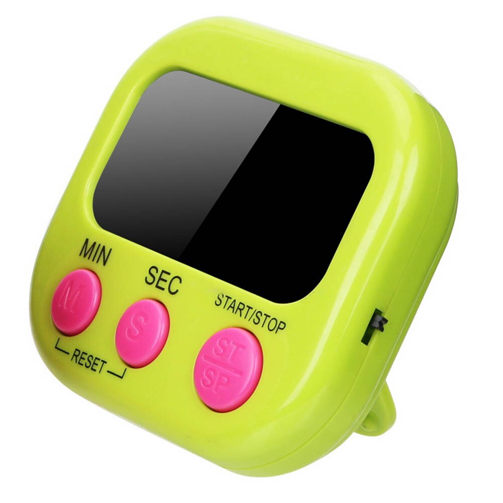 household Supplies Kitchen Timer LCD Display Home Kitchen Timer Square Baking Cooking Count Alarm Sleep Stopwatch: Green