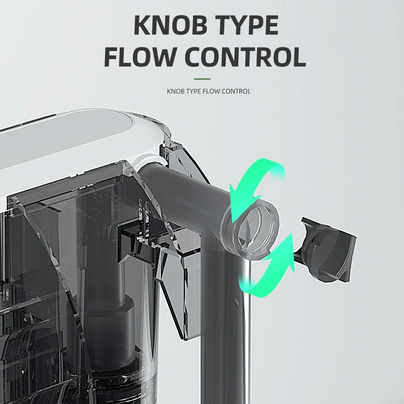 Aquarium Fish Tank Filter 110V 220V Wall Mounted Filter Pump Oil Removal Film External Grass Tank Filter Water Flow Adjustable