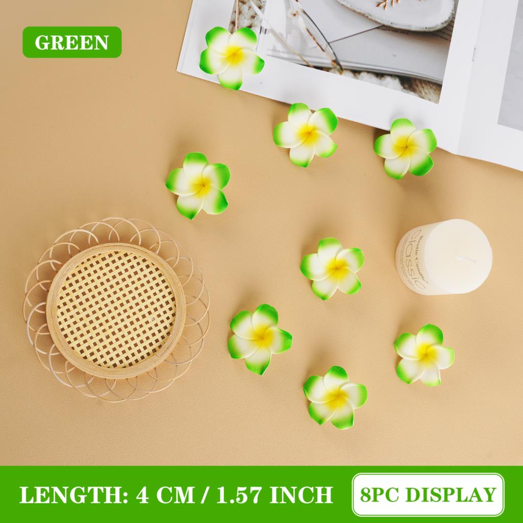 10 pz Plumeria hawaiano PE schiuma frangipane fiore artificiale copricapo fiori uovo fiori per decorazioni di nozze forniture per feste: XS / Oro