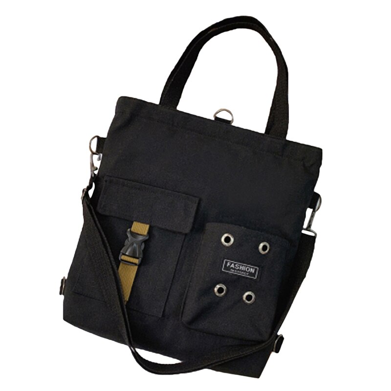 2022 Fashion Classic Simple Messenger Bag donna corea del sud Chic postino Bag Lady Student Canvas Cute Schoolbag: black