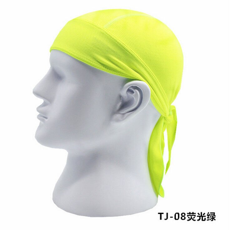 Men Boys Casual Solid Breathable Bandana Multi Function Men Bike Bandana Cycling Bandana Pirate Headwear: Green