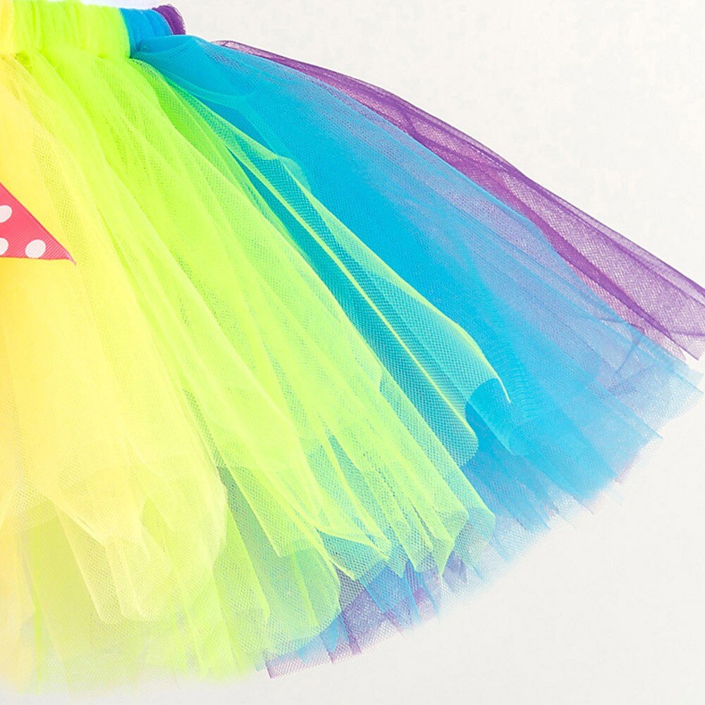 Kinder Mädchen Ballettröckchen Tulle Party tanzen Ballett Kinder Regenbogen Kostüm Rock Party tanzen Ballett Ballettröckchen die Röcke Mädchen Kinder Kleidung