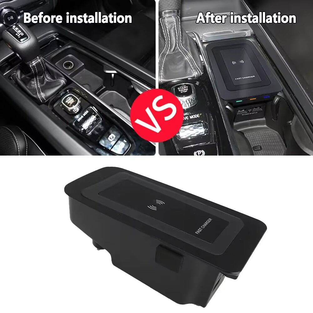 Auto Draadloze Oplader Voor Volvo Xc60 Xc90 V60 S60 V90 S90 -2024 Telefoonhouder Mount Laadplaat Accessoires Interieur