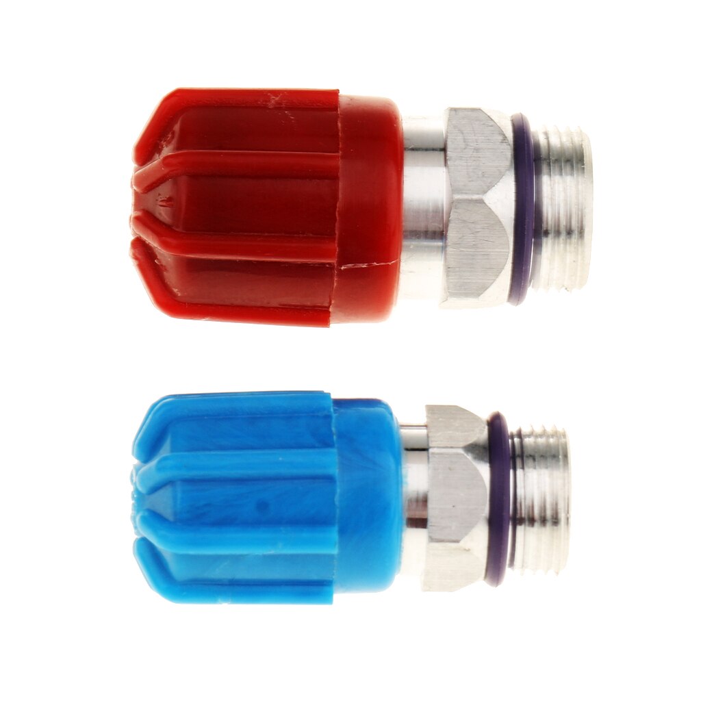 2 Pieces Replacement Car Air Conditioning A/C Caps and Valves Rapid Seal Sets