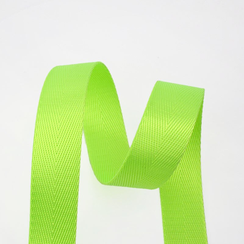 10Meters Herringbone 20mm Nylon Webbing Ribbons Dog Collar Backpack Knapsack Strap Belt Tape Bias Binding DIY Sewing Accessories: FluorescentGreen