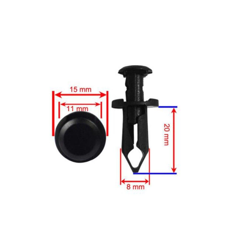 50X8 Mm Plastic Fender Clip Body Klinknagel Gat Atv Quad Utv Push Pin Clips Voor Polaris Sportman Rangers rzr 550 850 Xp 7661855