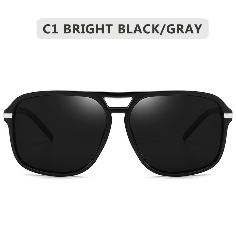 Mænd cool firkantet stil gradient polariserede solbriller kører vintage mærke billige solbriller oculos de sol: C1
