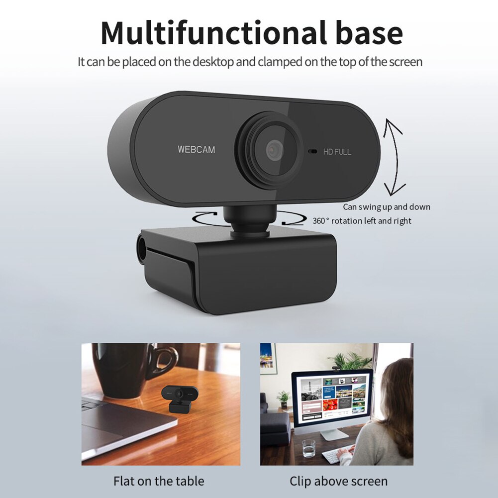 Video Online CMOS Webcam Camera Web Teaching Conference 1080P USB Microphone for Household Computer Safety Parts