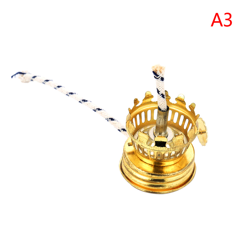 Lamp Oliebrander Kerosine Onderdelen Lont Antieke Lonten Houder Brandende Lampenaccessoire Schoorsteen Kaarslichtpot: Donker Kaki