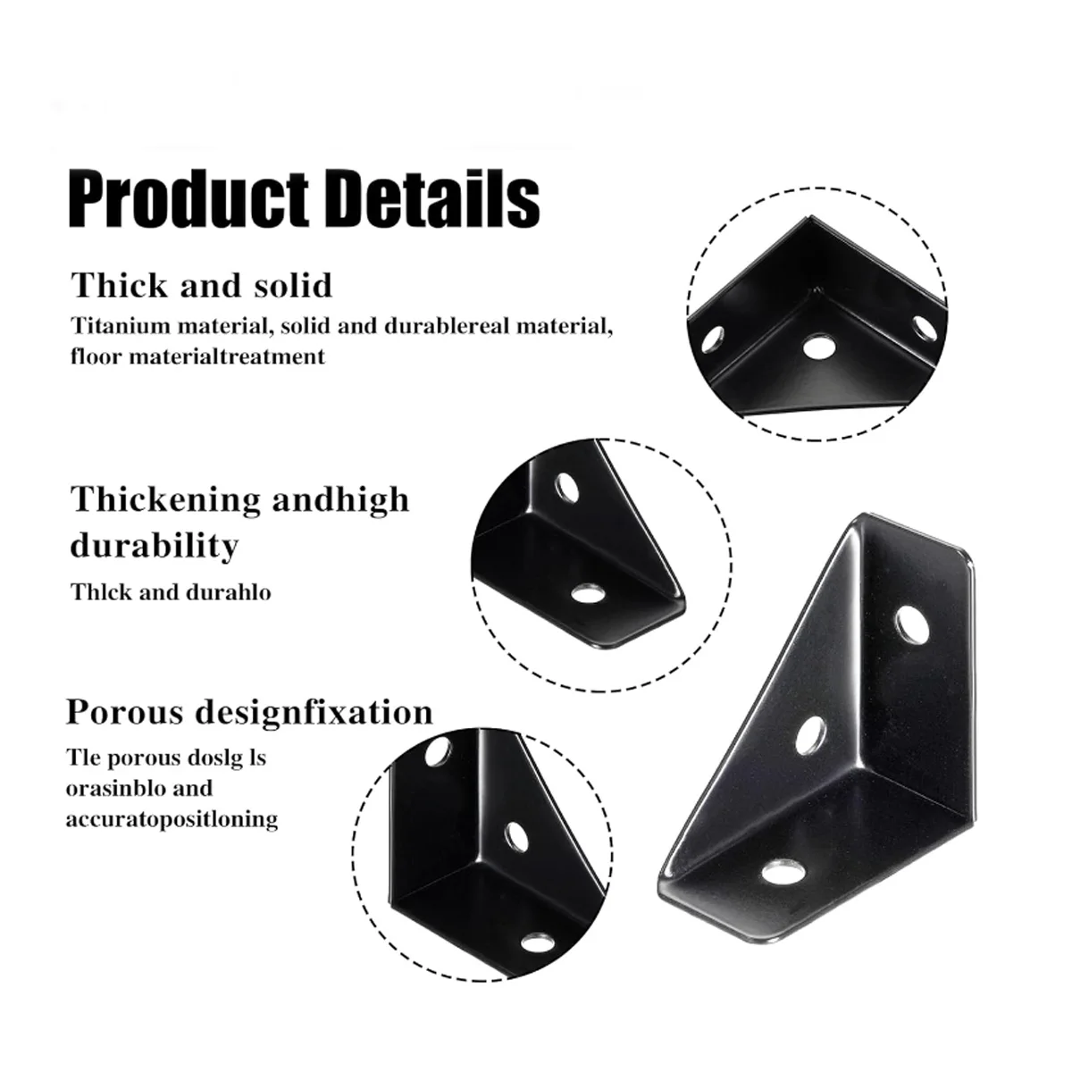 4/8/12/16Pcs Iron Corner Bracket Thickened Wall Fixed Bracket Support Frame Angle Corner Brackets For Shelves