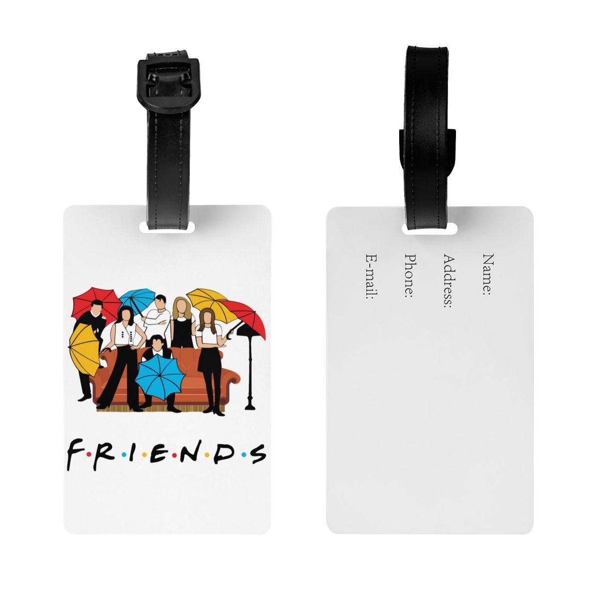 Custom Vrienden Tv Show Bagagelabel Met Naam Kaart Privacy Cover Id Label Voor Reistas Koffer