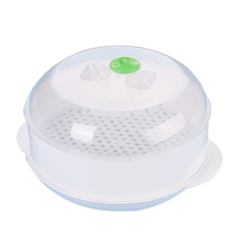 Single Layer Plastic Steamer Microwave Oven Steamer Round