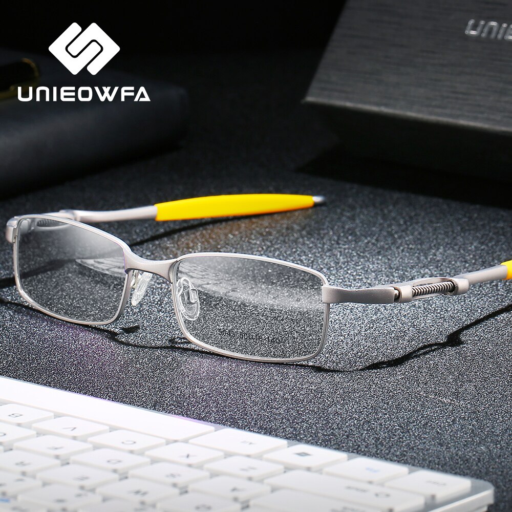 Sport Steampunk Optical Eyeglasses Frame Men Alloy Prescription Glasses Frame Men Myopia Clear Transparent Full Frame Eyewear