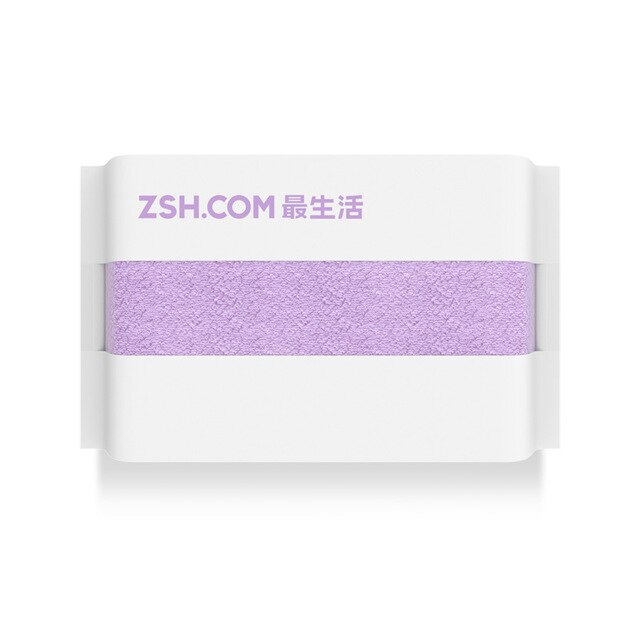 Xiaomi ZSH Polyegiene Antibacterical Towel Young Series 100% Cotton 5 Colors Highly Absorbent Bath Face Hand Towel: Purple