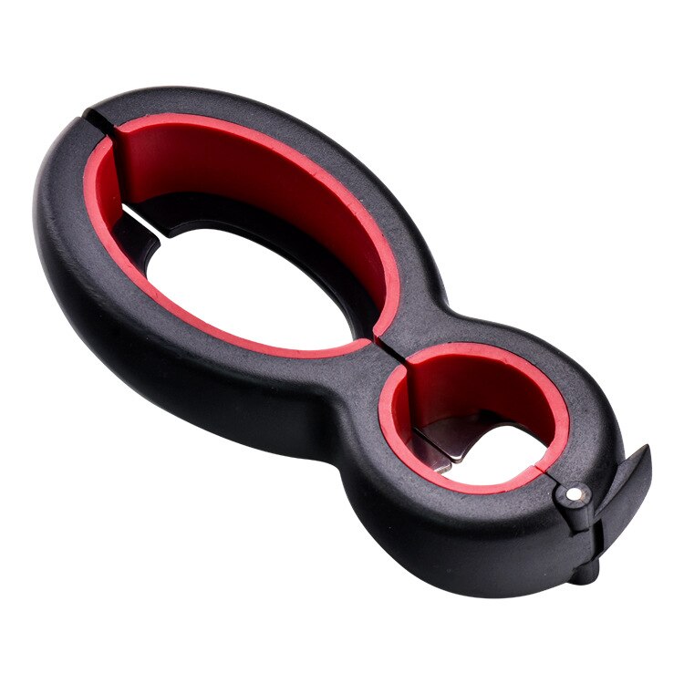 1pc Plastic Stainless Steel Multifunctional Combination Six in One Bottle Opener Kitchen Tool Can Opener