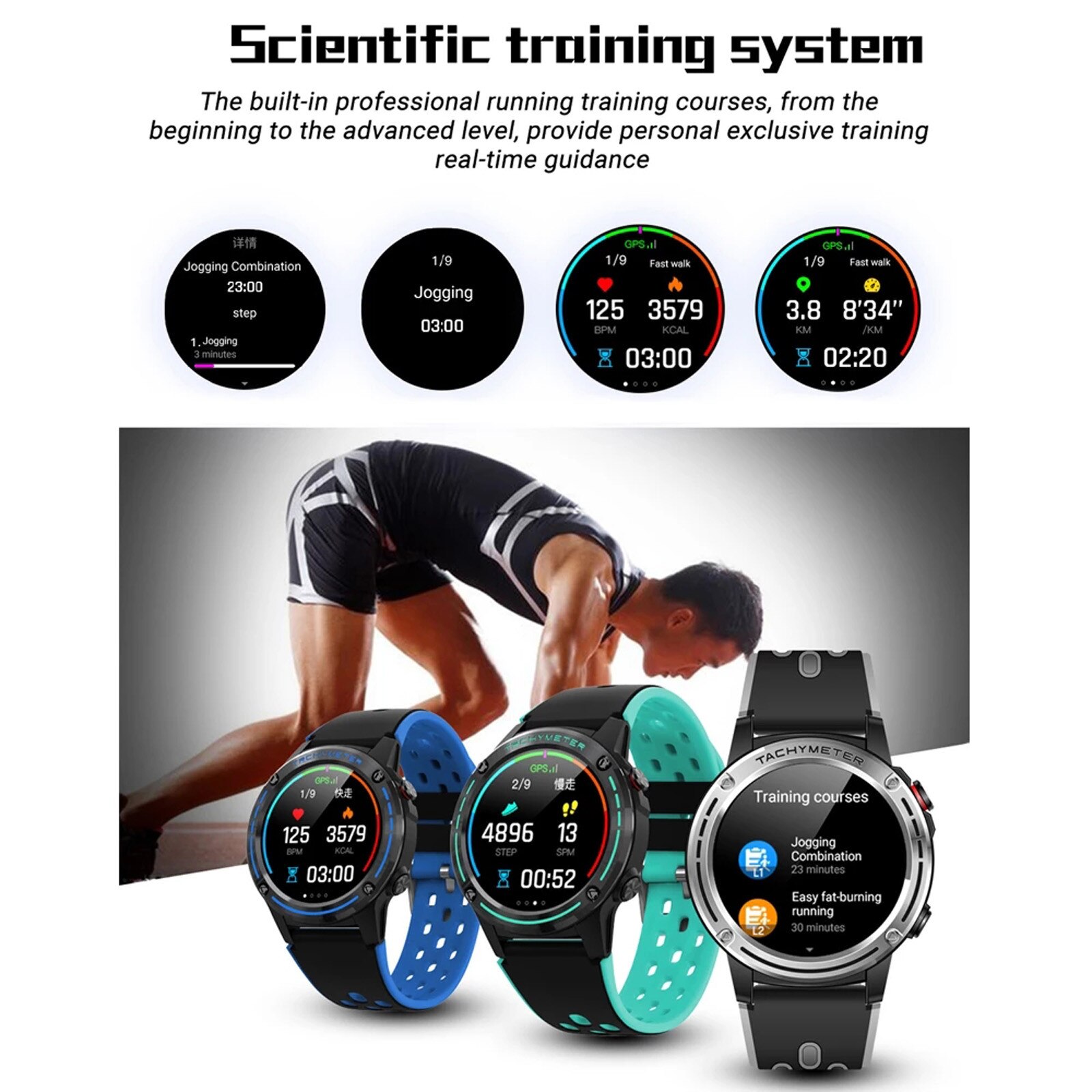 GPS M6 Männer 1,3 Zoll 360MAH Bluetooth Anruf Kompass Barometer Smartwatch draussen Sport Wasserdichte Uhren Мужские Часы