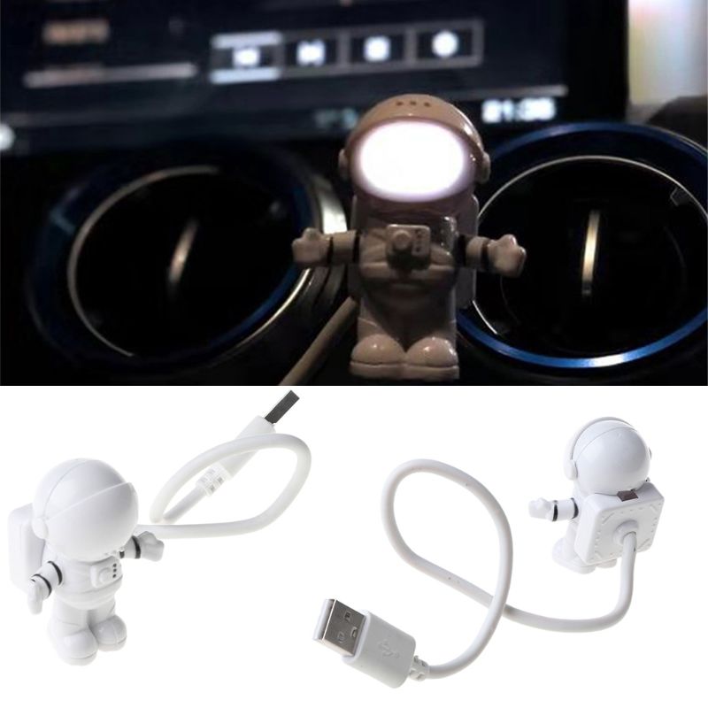 Creatieve Ruimtevaarder Astronaut Led Flexibele Usb Licht Nachtlampje Voor Kinderen Speelgoed Laptop Pc Notebook