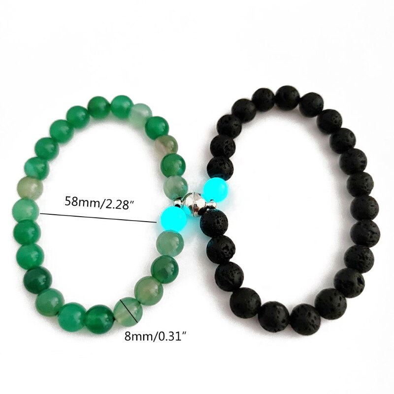 Magnetische Stellen Armbanden Lichtgevende Aansluiten Wederzijdse Attractie Relatie Bijpassende Armband Voor Koppels Vriendschap
