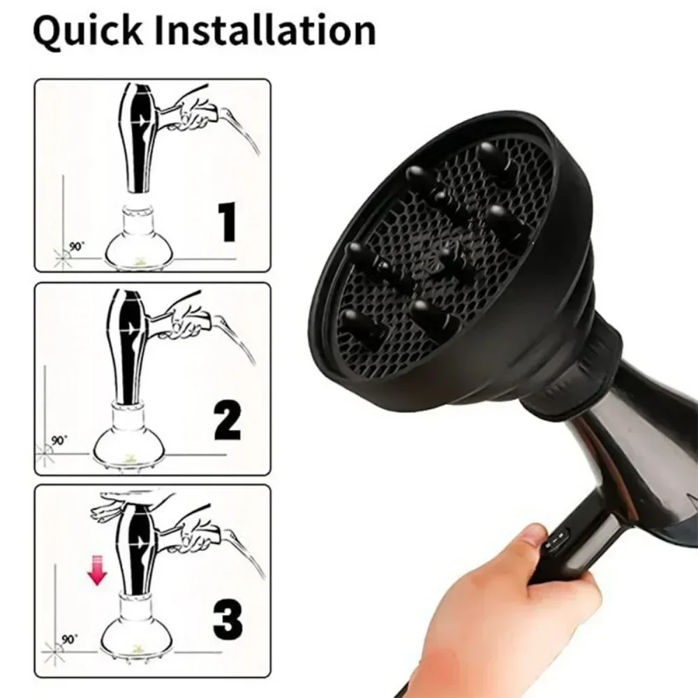 Silicone Hair Styling Tools Suitable Universal Hair Curl Diffuser Cover Diffuser Disk Hairdryer Curly Drying Blower