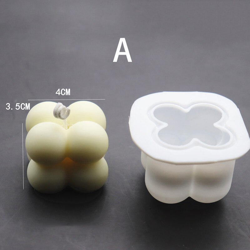Silicone Moulds DIY Wax Candles Mold Mulit Size 3D Silicone Molds For Handmake Soap Form Crafts Cooking Chocolate Cake Supplies: A