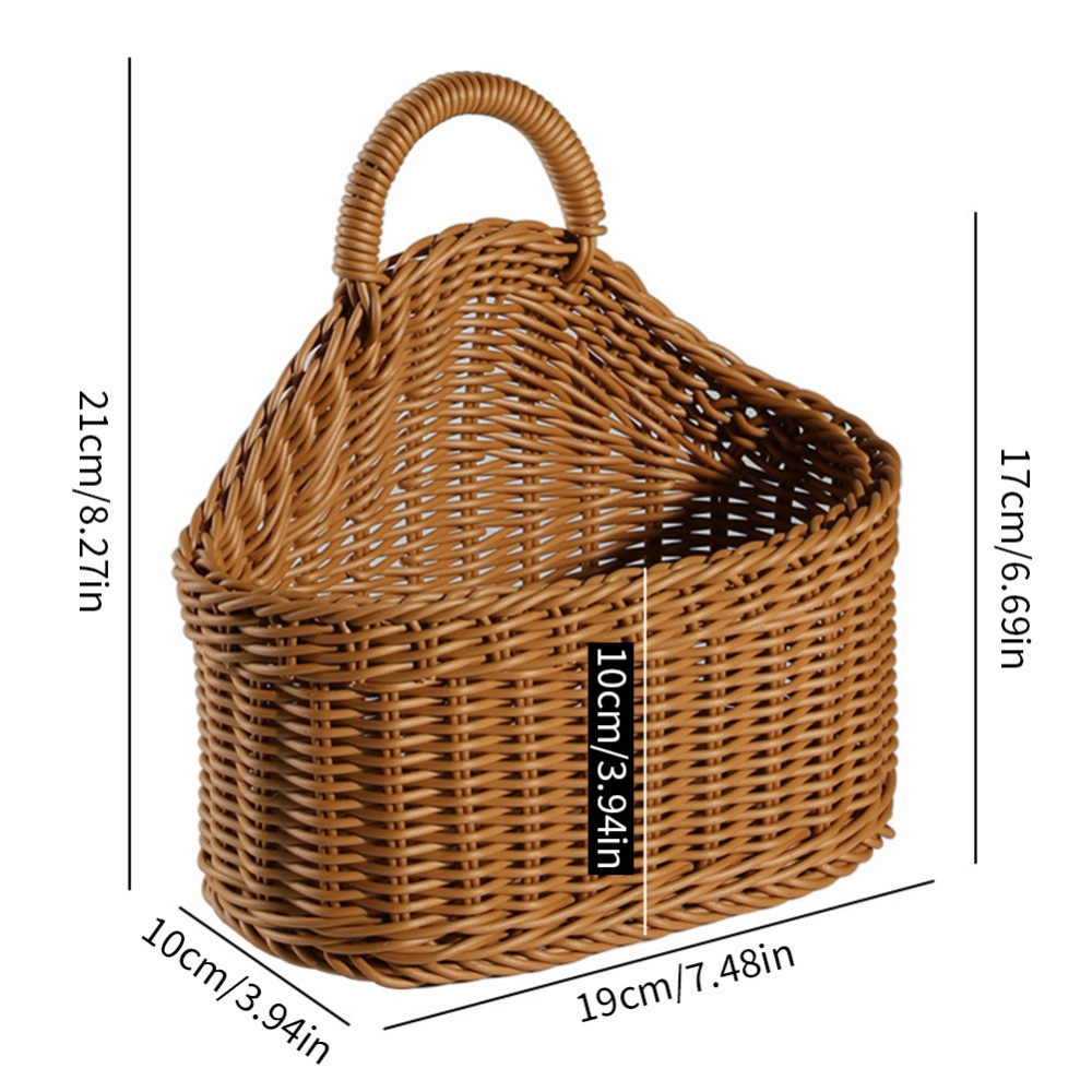 Cesta de almacenamiento de cocina con asa, sala de estar tejidas para cestas colgantes, organizador de artículos diversos de frutas, maceta de flores y plantas, decoración del hogar: Negro
