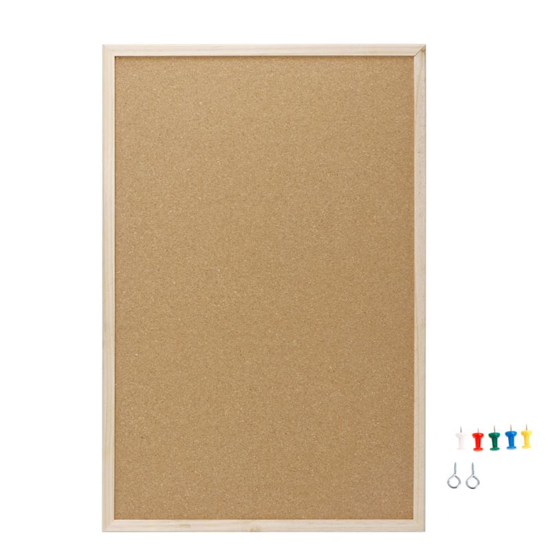QCONNECT Kork-Pinnwand Mit Holzrahmen – 40x60 Cm, Braun | Für Büro, Homeoffice Oder Kinderzimmer