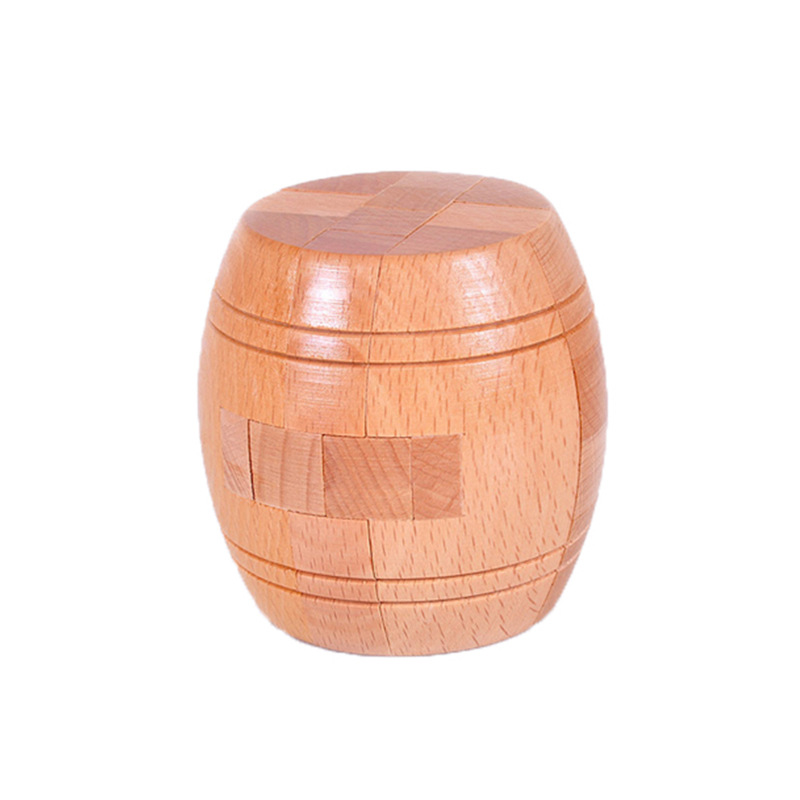 Beechwood Lock Boutique Children's Wooden Educational Toys Adult Puzzle Leisure Dismantling Lock Wooden Toys: Coffee