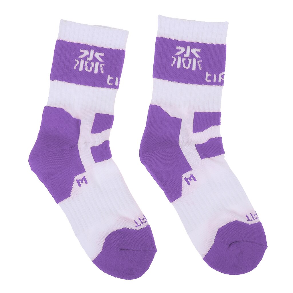Men Women Cotton Skateboard Roller Skating Socks Comfortable Socks: purple M