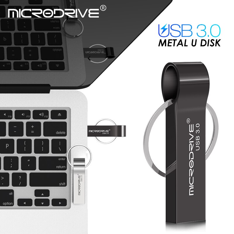 3.0 à prova d' água 128GB pen drive GB 32 64GB 16GB Flash Drive USB Flash Drive Memory Stick u disco de Armazenamento De metal