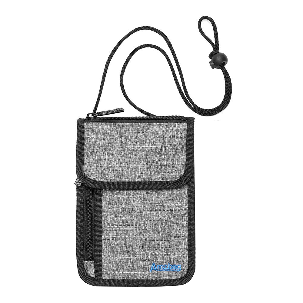 Certificado de viagem bolsa cordão passaporte saco de armazenamento do telefone móvel pendurado pescoço bolsa de moeda anti-roubo oxford pano saco de cartão