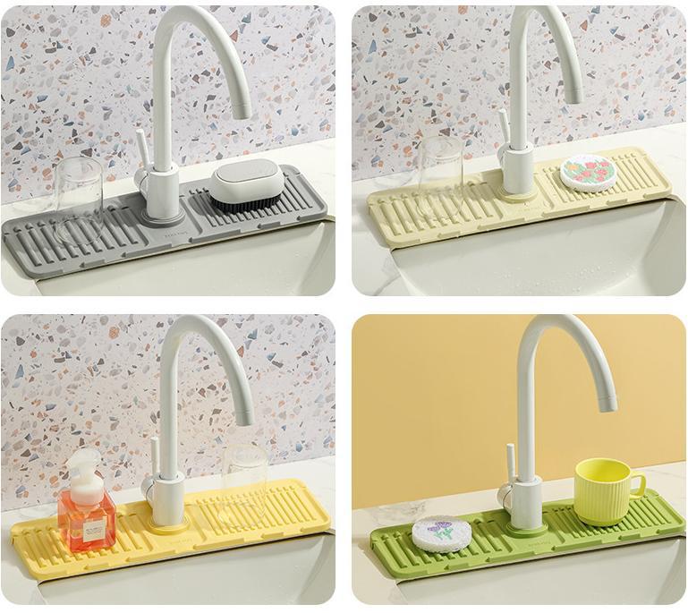 Keuken Opvouwbare Afvoermat Gootsteen Spatscherm Siliconen Kraan Spatkussen Multifunctioneel Toilet Zeep Opslag Helling: MULTI