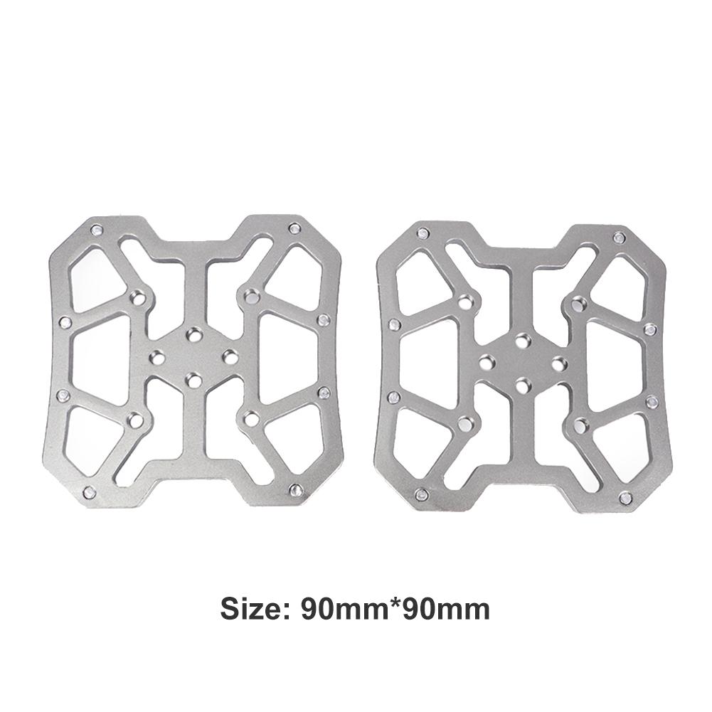 2pcs Aluminum Alloy Bicycle Clipless Pedal Platform Adapters for SPD KEO Pedals MTB Mountain Road Bike Accessories: Silver