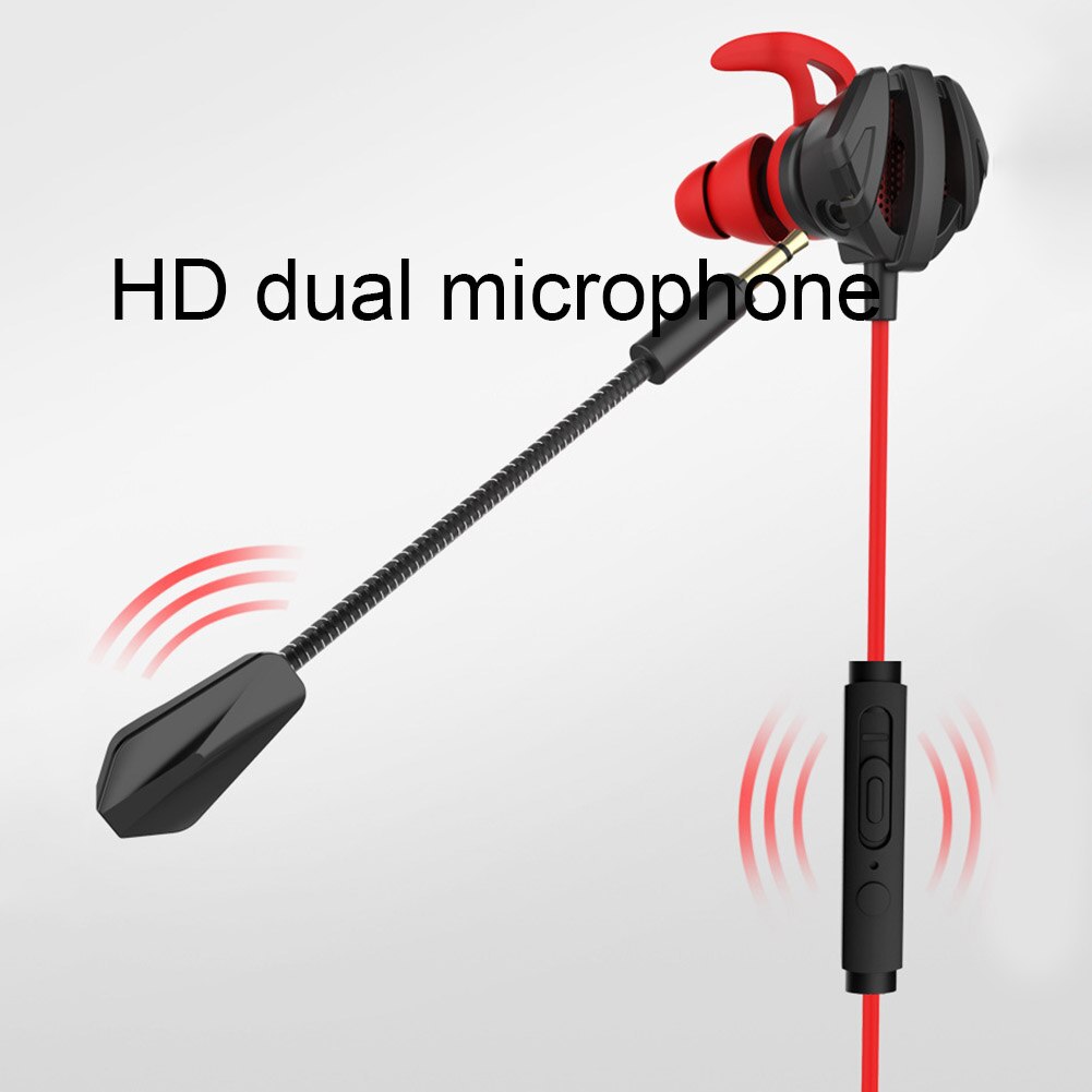 Draagbare Dynamische Ruisonderdrukking In-Ear Wired Oortelefoon Gaming Headsets Met Dual Mic Bedrade Koptelefoon In-Ear Voor playing Games