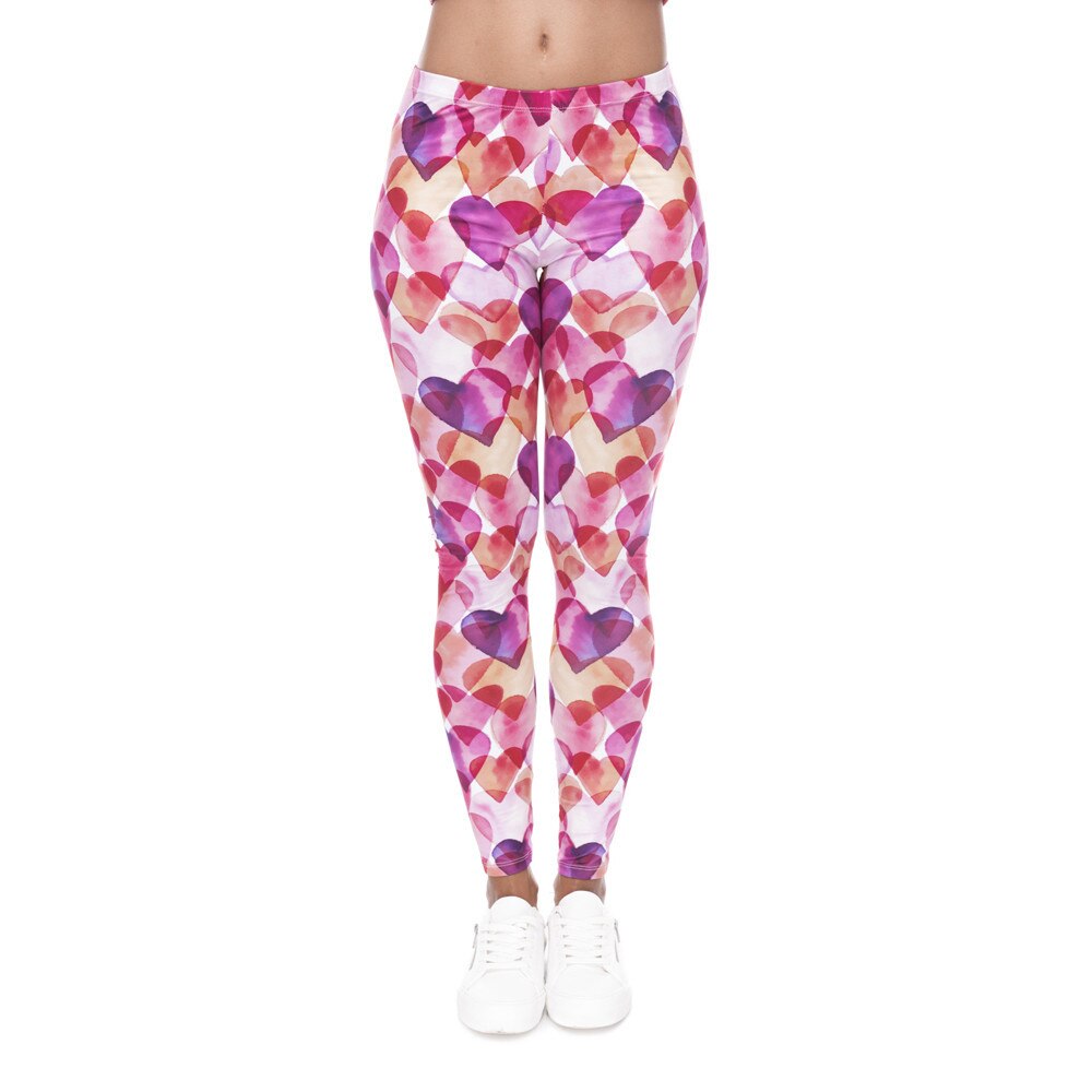 Trendy Digital Print Elastische Workout Leggings Push Up Vrouwen Casual Skinny Sporting Fitness Leggings Broek Broek