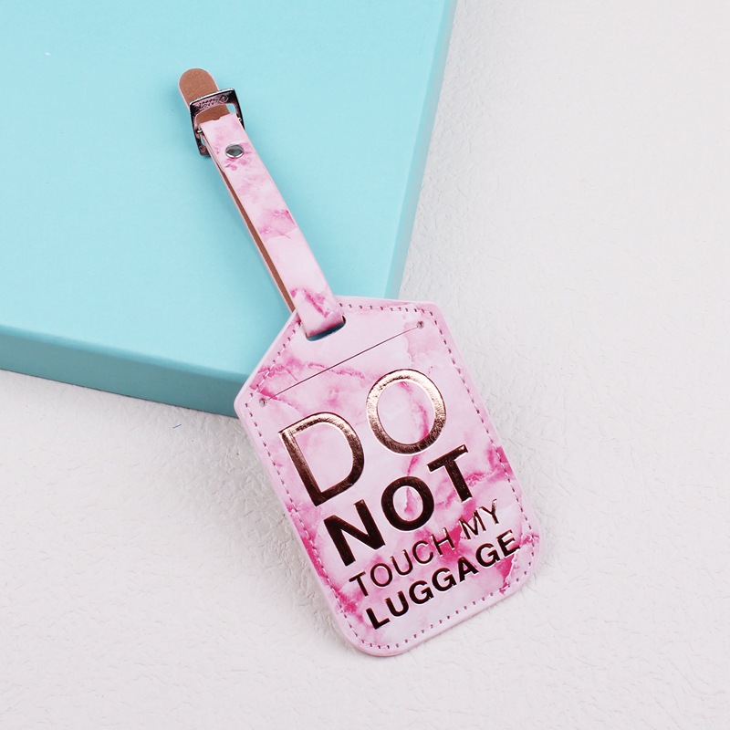 New Fashion creativo accessori da viaggio di alta qualità etichetta per bagagli PU valigia IDAddres titolare etichetta per imbarco bagagli etichetta portatile: pink