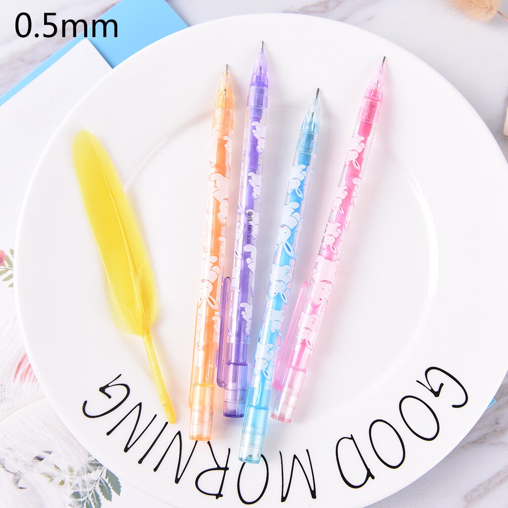 3 Pcs Mechanical Pencils Kawaii Plastic Mechanical Pencils Lovely Animals Automatic Pen For Kids Stationery: 0.5mm