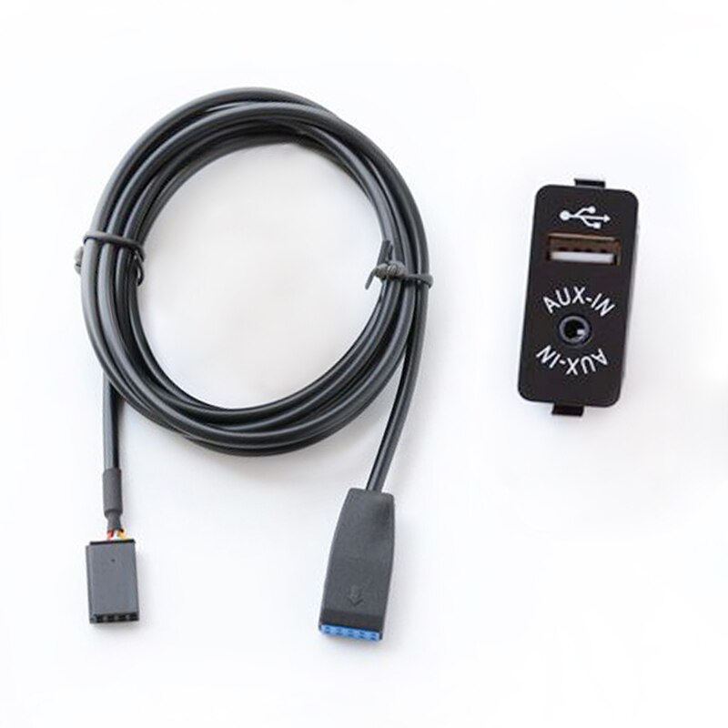 Biurlink 2 Stili USB/AUX Interruttore macchina Audio Jack Aux ingresso Cavo Adattatore di Ricarica per BMW E46 Serie 3
