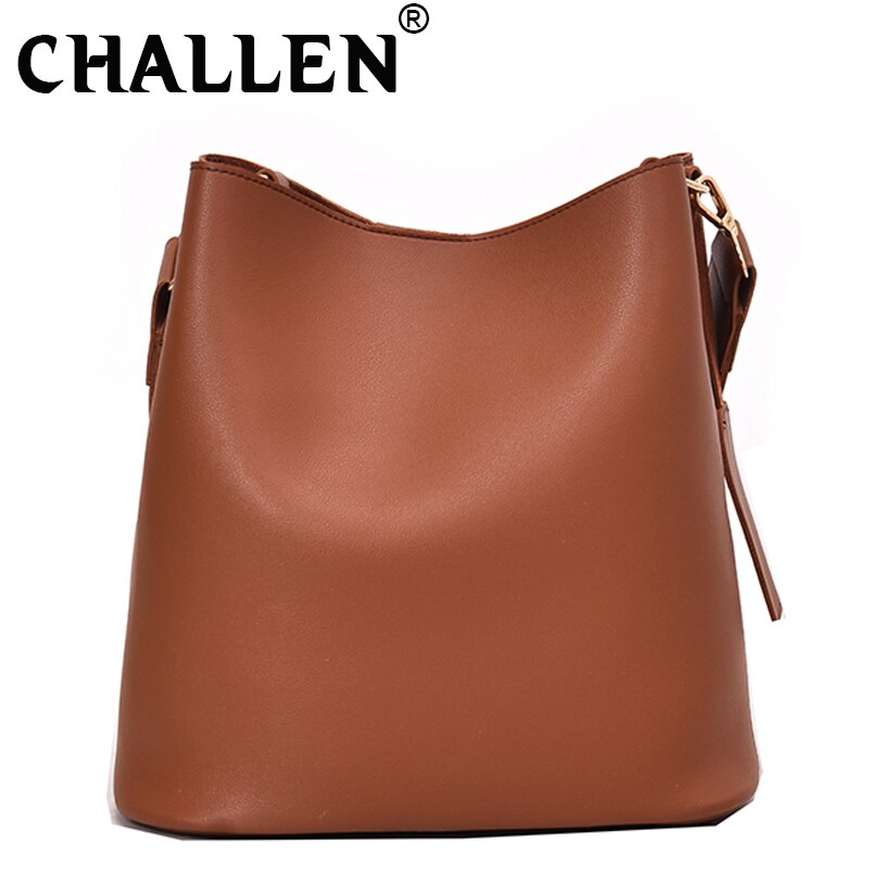 Sac à bandoulière en couleur unie pour femmes, sac en seau de grande capacité, sac à épaule coréen, nouvelle tendance,