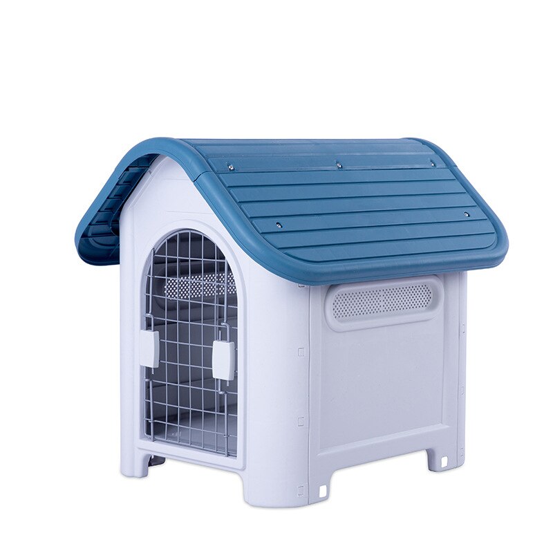 Grande maison pour chiens | Maison étanche d'intérieur et d'extérieur pour chiens de compagnie, en plastique , gros: 403 blue