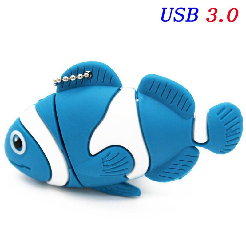 Pen drive USB JASTER 3,0 con dibujos de animales, pendrive de memoria Usb, 4GB, 8GB, 16GB, 32GB, 64GB: 32 GB / Blue