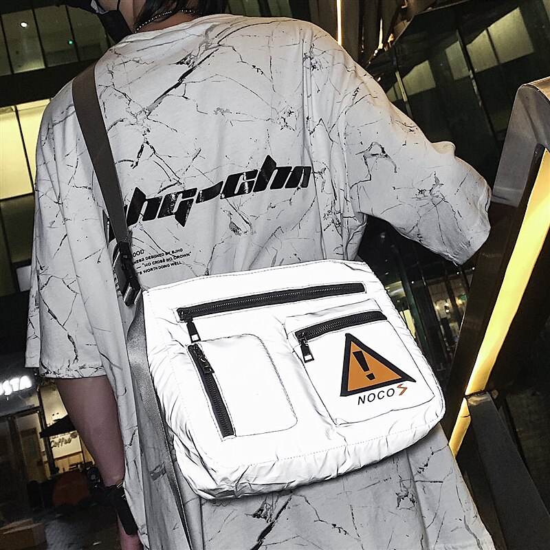 Bote Tasche mit großem fassungsvermöGen, originalmarke, funktional, modisch, Straße-Stil, japanischer werkzeugtasche, koreanischer reflektierender schultertasche