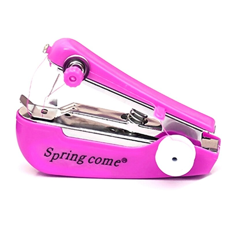 Handheld Mini Sewing Machine Pocket Manual Sewing Tools Home Travel Tailoring Machine Embroidery Stitcher Random Color