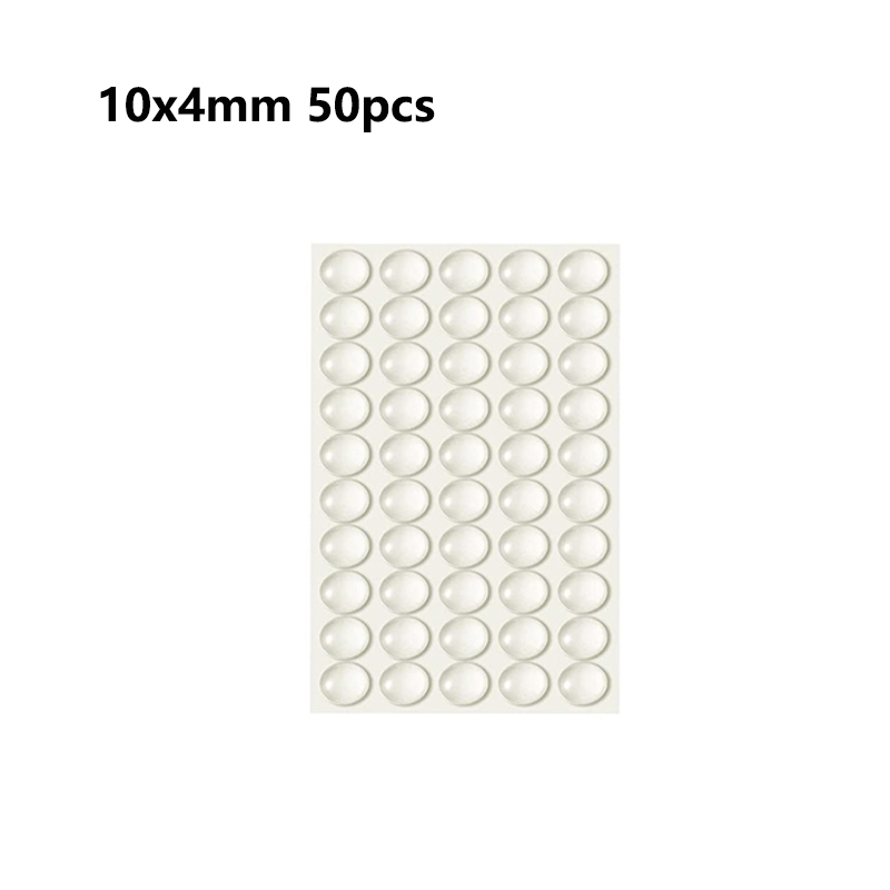 Ronde/vierkante bumper zelfklevende deurstopper rubberen demperbuffer zwart/helder siliconen meubellade beschermkussen: Paars