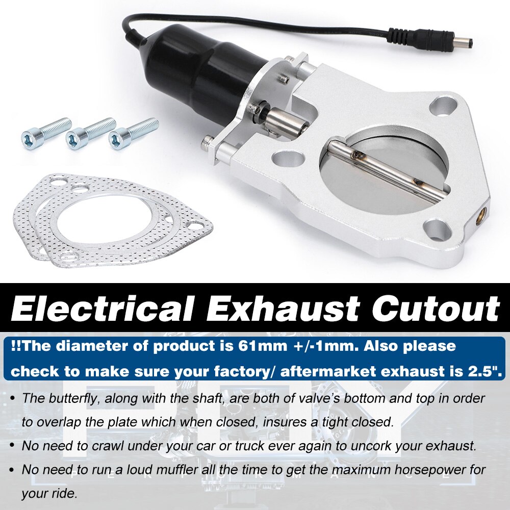 2.5 &quot; 3.0 &quot; y-rör elektriskt avgassystem catback cut out kit passa fjärrkontrollsatser bil ljuddämpare tillbehör / avgaskontrollventil