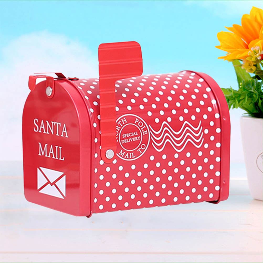 1pc Tinplate Box Cute Theme Mailbox Shape Post Box Tin Boxes Party Supplies for Candy Toys Decoration