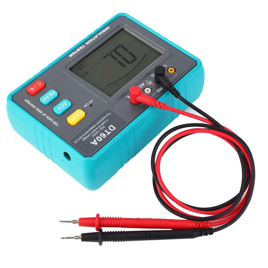 DT60A Digital Insulation Resistance Tester Meter Resistance Testing Tool Instrument Resistance Meter Resistance Meter